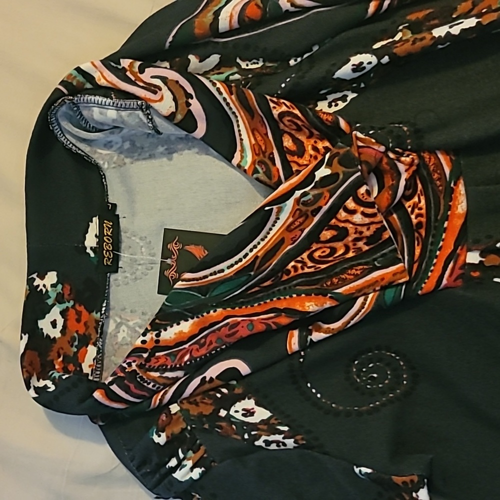 Reborn charcoal with multi color dress Large